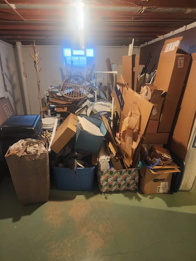 Roll-off dumpster container at job site for Yard Waste Dumpster Rental in New Canaan